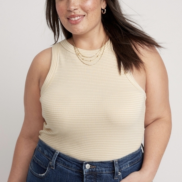 XXL - Old Navy | Striped Rib-Knit Cropped Tank Top - Picture 1 of 3